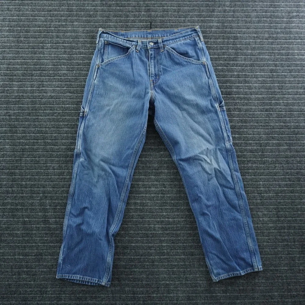 Levi's Carpenter Jeans Mens 34x32 Blue Workwear Fit Straight Leg Utility Denim
